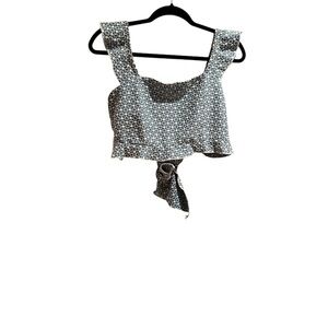 Floral Blue Crop Top